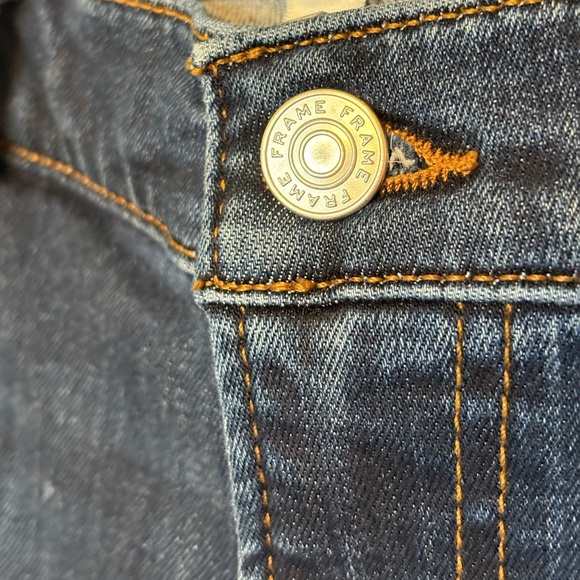 Frame Le High High-Rise Stretch Flare Jeans Size 32 in Majesty Dark Indigo - Picture 7 of 13